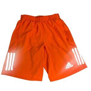 Men's Adidas Aeroready Orange and Silver Running Shorts Size Small USED